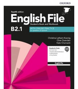 ENGLISH FILE B2.1 STUDENTS + WORKBOOK WITHOUT KEY PACK 4 EDICION