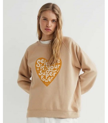 SUDADERA NARANJA SELF LOVE IS YOUR SUPERPOWER MUJER L-XL
