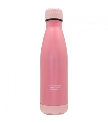 BOTELLA 500 ML ACERO INOX DOBLE PARED ROSA 2 TONOS
