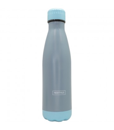 BOTELLA 500 ML ACERO INOX DOBLE PARED AZUL 2 TONOS