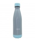 BOTELLA 500 ML ACERO INOX DOBLE PARED AZUL 2 TONOS