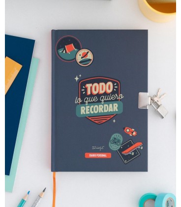 DIARIO CON CANDADO TODO LO QUE QUIERO RECORDAR