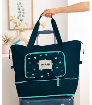 BOLSA DE VIAJE PLEGABLE LET S GO EVERYWHERE