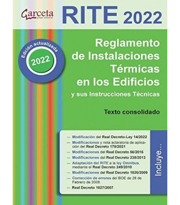 RITE 2022 REGLAMENTO DE INSTALACIONES TERMICAS EN LOS EDIFICIOS