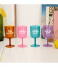 SET DE 4 VASOS DE VINO PARA BRINDAR POR MIL MOTIVOS