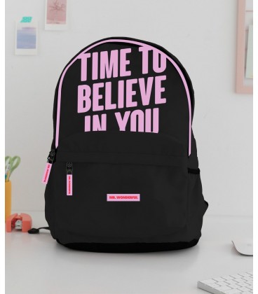 MOCHILA ROSA TIME TO BELIEVE IN YOU