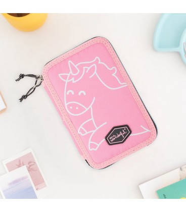 ESTUCHE ESCOLAR COMPLETO CON 2 COMPARTIMENTOS ROSA MY CREATIVITY HAS N