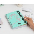 LIBRETA A4 UNICORNIO MINT YOU ARE FANTASTIC