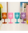 SET DE 4 VASOS DE VINO PARA BRINDAR POR MIL MOTIVOS
