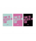 SET DE 3 LIBRETAS A4 TIME TO BELIEVE IN YOU