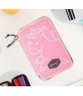 ESTUCHE ESCOLAR COMPLETO CON 2 COMPARTIMENTOS ROSA MY CREATIVITY HAS N