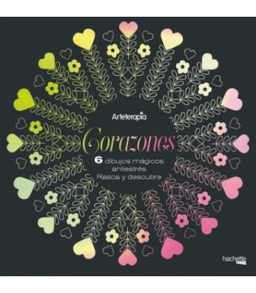ARTETERAPIA CORAZONES 6 DIBUJOS MAGICOS