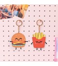SET DE 2 LLAVEROS MAGNETICOS BURGER AND FRIES