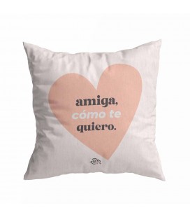 FUNDA DE COJIN 40X40 AMIGA COMO TE QUIERO