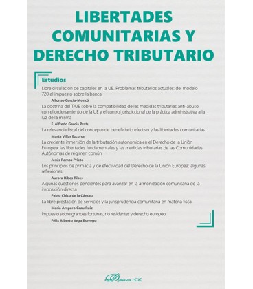 LIBERTADES COMUNITARIAS Y DERECHO TRIBUTARIO MONOGRAFICO REVISTA NUEVA