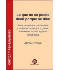 LO QUE NO SE PUEDE DECIR PORQUE SE DICE