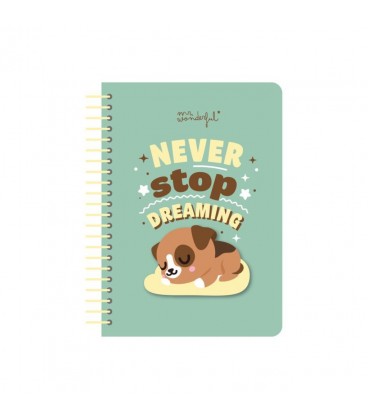 LIBRETA A5 PERRO 3D NEVER STOP DREAMING