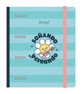 CARPETA CON ANILLAS Y FOLIOS WONDER SOÑANDO Y CREANDO