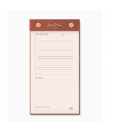 NOTEPAD DIARIO LET S PLAN TEJA