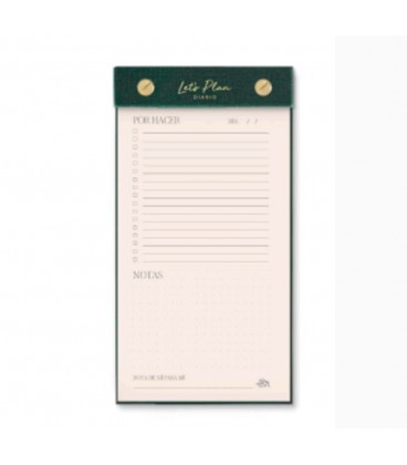 NOTEPAD DIARIO LET S PLAN VERDE OLIVA