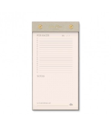 NOTEPAD DIARIO LET S PLAN BEIGE ARENA