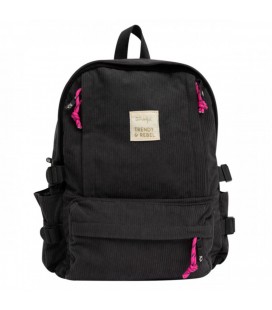 BACKPACK CORDUROY GREY TRENDY & REBEL