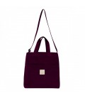 TOTE BAG CORDUROY PURPLE TRENDY & REBEL