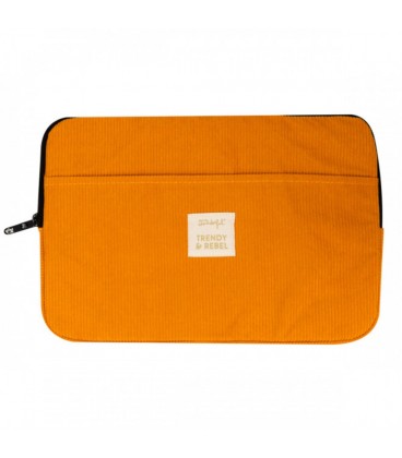 LAPTOP SLEEVE 13 14 CORDUROY MUSTARD YELLOW TRENDY & REBEL