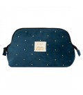 TOILETRIES BAG VELVET BLUE GLAM & GLOW