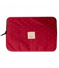 LAPTOP SLEEVE 13 14 VELVET MAROON GLAM & GLOW