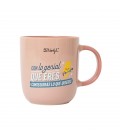TAZA CON LO GENIAL QUE ERES CONSEGUIRAS LO QUE QUIERES