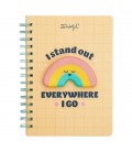 LIBRETA A5 ARCOIRIS 3D I STAND OUT EVERYWHERE I GO