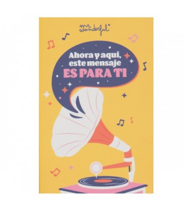 POSTAL CON GRABADOR DE MENSAJE AUDIO AHORA Y AQUI ESTE MENSAJE ES PARA