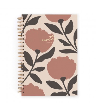 CUADERNO CHARUCA INTERIOR PUNTOS. GRANDE. VINTAGE FLOWERS. A4