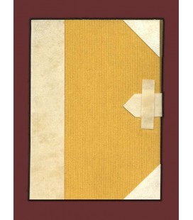 LIBRETA ARTESANAL PERGAMINO TELA AMARILLA