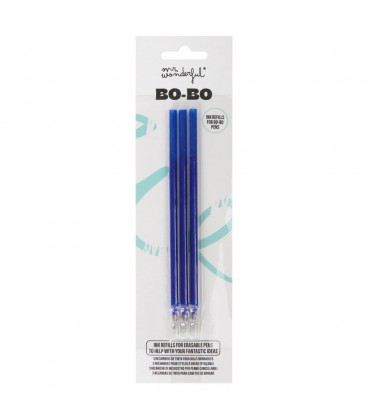 SET DE RECARGAS PARA BOLIS BORRABLES BO-BO (3) AZUL