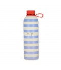 BOTELLA TERMICA RAYAS AZULES Y BEIGE - WALKING ON SUNSHINE
