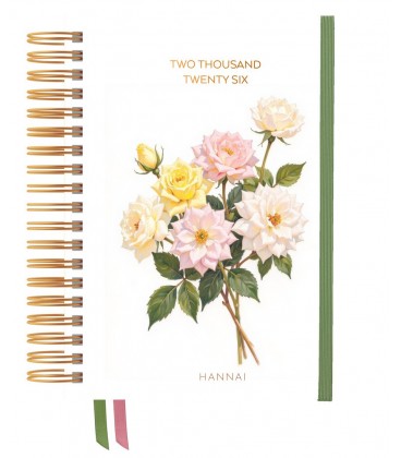 AGENDA ANUAL WIRE-O CRIMSON BLOOM 210x160