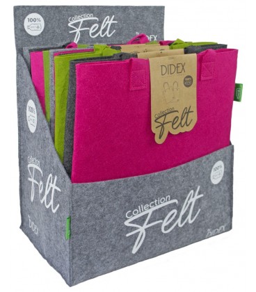 EXPOSITOR BOLSA FIELTRO COLORES 12 PCS SURTIDO