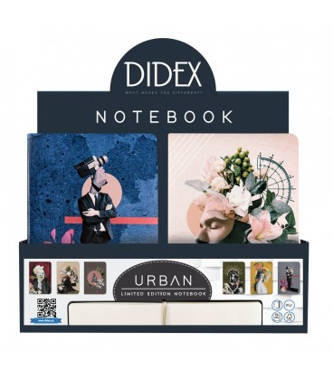 EXPOSITOR NOTEBOOK URBAN 12 PCS SURTIDO