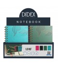 EXPOSITOR NOTEBOOK LEAF 12 PCS SURTIDO
