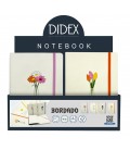 EXPOSITOR NOTEBOOK BORDADO 12 PCS SURTIDO