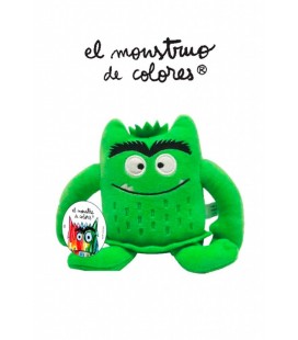 MONSTRUO DE COLORES PELUCHE VERDE (15 CM) CALMA