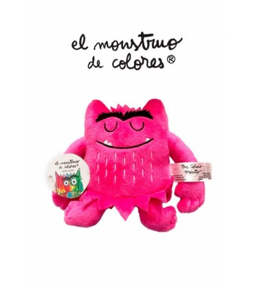 MONSTRUO DE COLORES PELUCHE ROSA (15 CM) AMOR