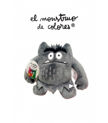 MONSTRUO DE COLORES PELUCHE GRIS(15 CM) MIEDO