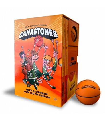 ESTUCHE CANASTONES: 2 LIBROS + PELOTA