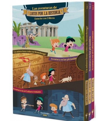 LAS AVENTURAS DE LOCOS POR LA HISTORIA. PACK DE 3 LIBROS PARA NIÑOS DE