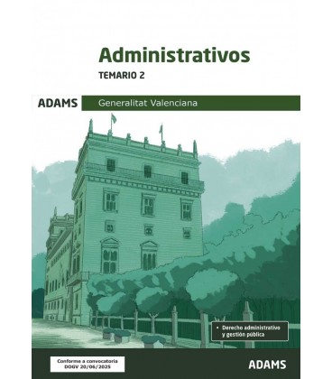TEMARIO 2 ADMINISTRATIVOS DE LA GENERALITAT VALENCIANA