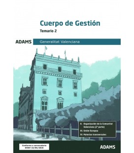 TEMARIO 2 CUERPO DE GESTION DE LA ADMINISTRACION DE LA GENERALITAT VAL