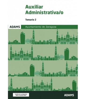 TEMARIO 2 AUXILIAR ADMINISTRATIVO AYUNTAMIENTO DE ZARAGOZA